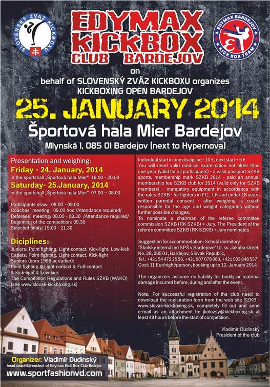 Kickboxing open Bardejov // 25. január 2014 // Športová hala Mier