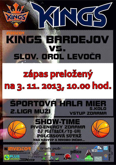 Kings Bardejov - Slovenský orol Levoča // 3. november 2013 // Športová hala Mier