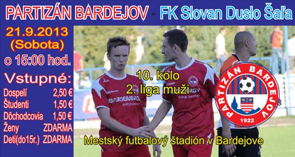 Partizán Bardejov - FK Slovan Duslo Šaľa // 21. september 2013 // Mestský štadión