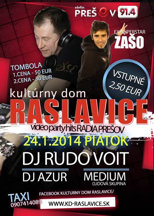 video party hits RADIA PRESOV // 24. januar 2014 // DK Raslavice