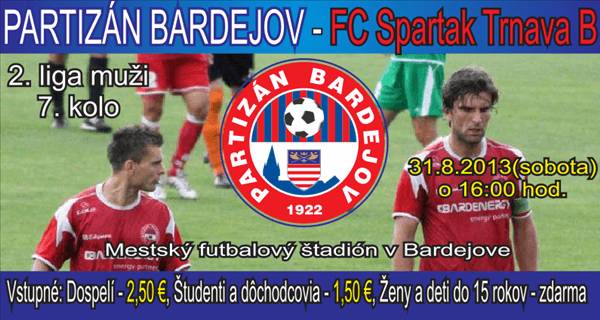 Partizán Bardejov - FC Spartak Trnava B // 31. august 2013 // Mestský štadión
