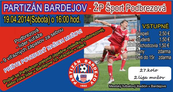 Partizan Bardejov - ZP Sport Podbrezova // 19. april 2014 // MFS Bardejov