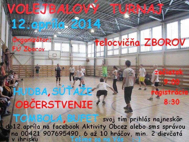 Volejbalovy turnaj // 12. april 2014 // Telocvicna v Zborove