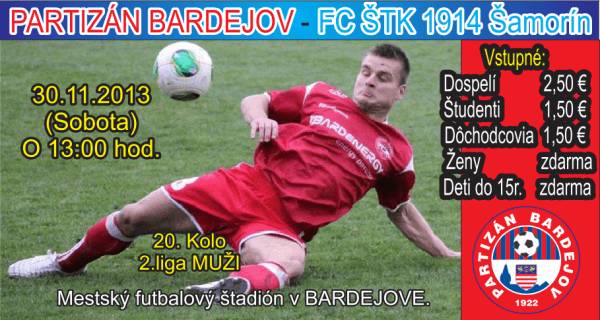 Partizán Bardejov - FC ŠTK 1914 Šamorín // 30. november 2013 // Mestský štadión