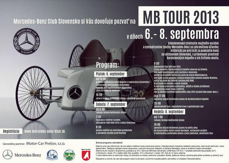 Mercedes-Benz Tour 2013 // 6. - 8. september 2013 // Bardejovské Kúpele, Bardejov