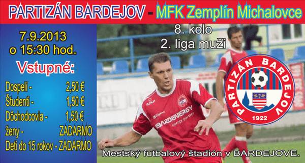 Partizán Bardejov - MFK Zemplín Michalovce // 7. september 2013 // Mestský štadión