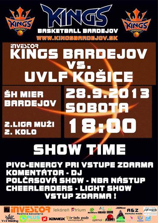 Kings Bardejov - UVLF Košice // 28. september 2013 // Športová hala Mier