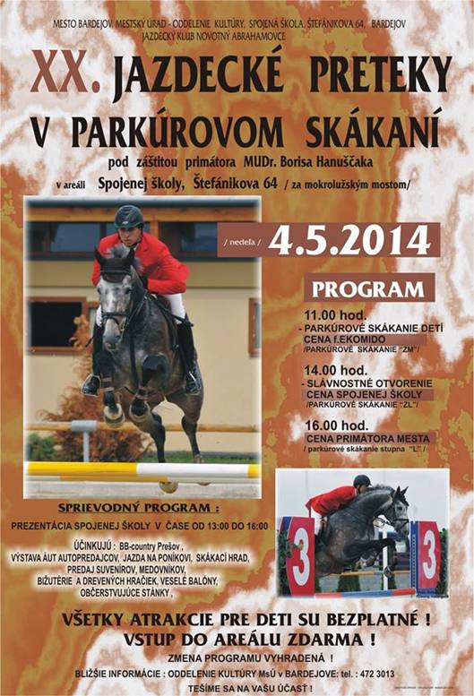 Jazdecke preteky v parkurovom skakani // 4. maj 2014 // areal Spojenej skoly